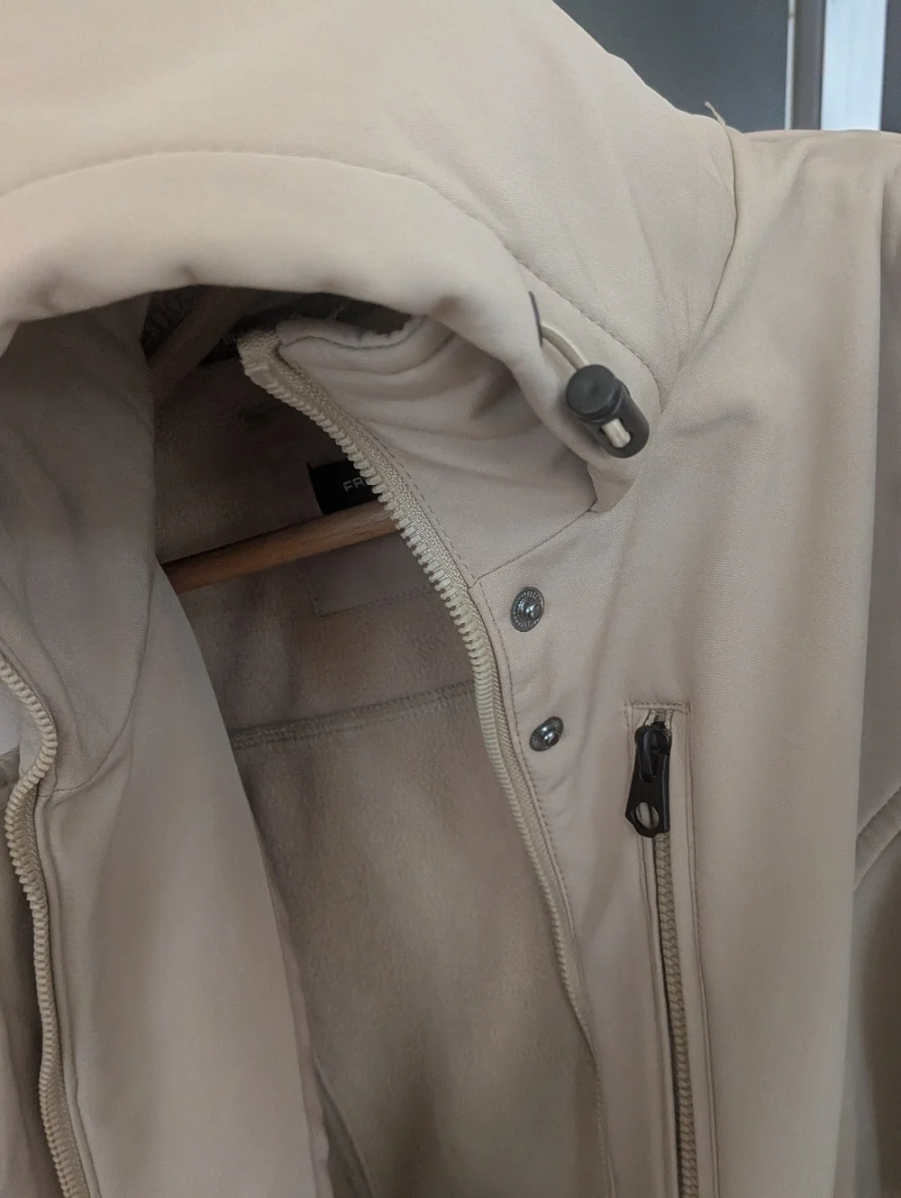 French Connection Softshell Anorak Women’s Hooded  Small Khaki - Picture 12 of 16